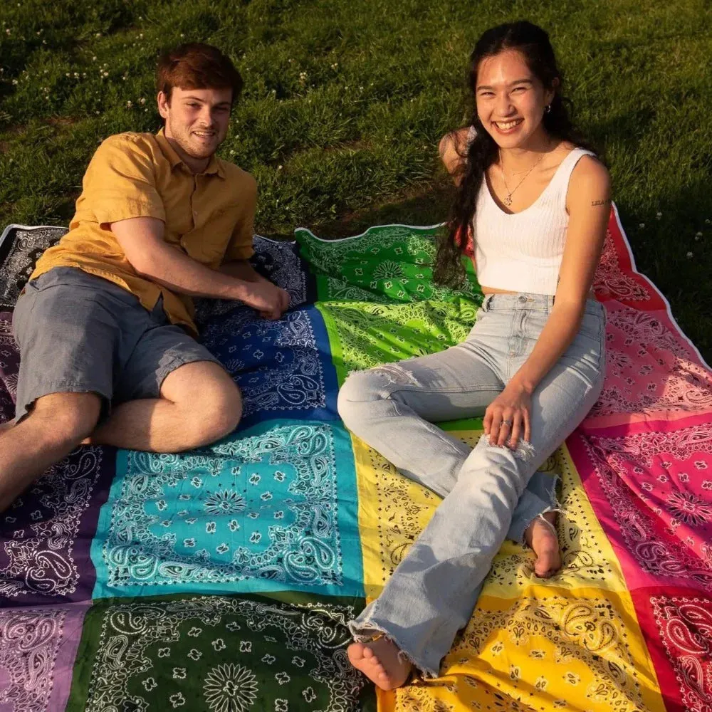 Multi Bandana Blanket Cotton Patchwork