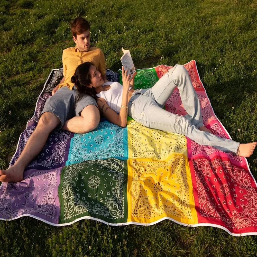 Multi Bandana Blanket Cotton Patchwork